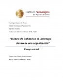 Cultura de calidad en el liderazgo dentro de una organización