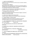 Cuestionario de la sociología