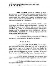 Modelo De Solicitud De Divorcio Administrativo Biografias Dianahdz86