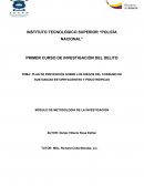PLAN DE PREVENCIÓN SOBRE LOS RIEGOS DEL CONSUMO DE SUSTANCIAS ESTUPEFACIENTES Y PSICOTRÓPICAS