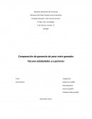 Influencia de ganancia de peso entre ganado vacuno estabulados y a potreros