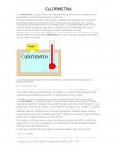 Calorimetria. Es la parte de la física que se encarga de medir la cantidad de calor generada en ciertos procesos físicos o químicos