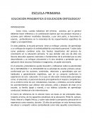 EDUCACION PRAGMATICA O EDUCACION ONTOLOGICA?