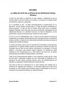 LA OBRA DE ARTE EN LA ÉPOCA DE SU REPRODUCTIVIDAD TÉCNICA