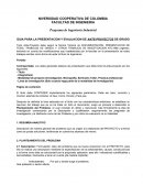 GUIA PARA LA PRESENTACION Y EVALUACION DE ANTE-PROYECTOS DE GRADO