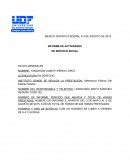 INFORME DE ACTIVIDADES DE SERVICIO SOCIAL