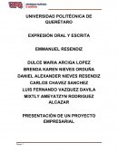 PRESENTACIÓN DE UN PROYECTO EMPRESARIAL
