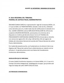 Modelo de demanda divorcio. Página 1