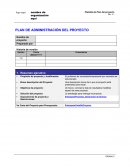 PLAN DE ADMINISTRACIÓN DEL PROYECTO