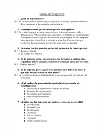 Guía de Español ¿Qué es el protocolo?. Página 1