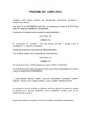 Programa de el Lunes Cívico