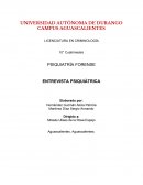 Entrevista Psiquiátrica - CRIMINOLOGÍA