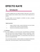 Efecto Kaye - Trabajo de Investigación