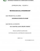 EXPRESIÓN ORAL Y ESCRITA I “METODOLOGIA DE LA PROGRMACION”