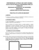 LABORATORIO DE ELECTROTECNIA PRÁCTICA Nº3 LEYES DE KIRCHOFF