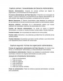 Generalidades del Derecho Administrativo.