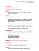 AREA CURRICULAR: Practicas del lenguaje