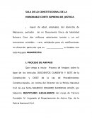 SALA DE LO CONSTITUCIONAL DE LA HONORABLE CORTE SUPREMA DE JUSTICIA
