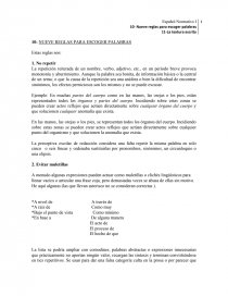 NUEVE REGLAS PARA ESCOGER PALABRAS. Página 1