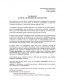 Conferencia La oferta y la demanda del consumo ético