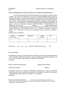 CARTA COMPROMISO DE PARTICIPACIÓN EN TETRAMESTRE EMPRESARIAL. Página 1