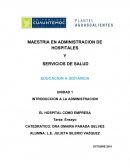 INTRODUCCION A LA ADMINISTRACION EL HOSPITAL COMO EMPRESA