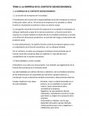 LA EMPRESA EN EL CONTEXTO SOCIOECONOMICO