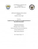 Alimentos para los animales de interés zootécnico y balanceo de raciones