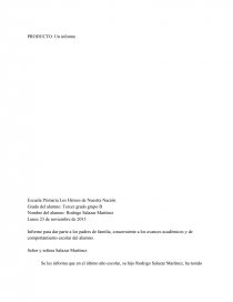 INFORME ACADÉMICO DEL ALUMNO. Página 1