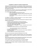 FUNDAMENTO Y ESENCIA DEL DERECHO INTERNACIONAL