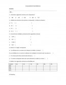 Evaluación de matemática, números como primos o compuestos
