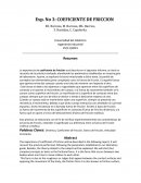 Exp. No 3: COEFICIENTE DE FRICCION