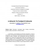 La Información Y las Tecnologías de la Información