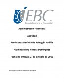 Administración financiera - Actividad