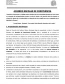 Acuerdo escolar de convivencia