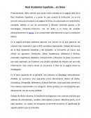 Real Academia Española - Síntesis