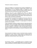 Participación ciudadana y transparencia