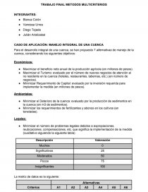 MÉTODOS MULTICRITERIOS. Página 1