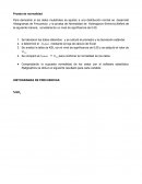 Estadistica de la Prueba de normalidad