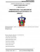 PREPARACIÓN Y VALORACIÓN DE PERMANGANATO DE POTASIO 0.1 N (KMnO4)