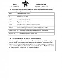 En el renglón correspondiente redacte una oración que evidencie el uso correcto de las siguientes palabras tal como aparecen escritas. Página 1