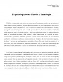 La psicología como Ciencia y Tecnología