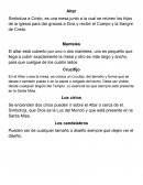 Objetos que se utilizan en la misa