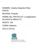 LA LEGALIZACION DEL ABORTO EN MEXICO DF