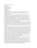 Carta a la ministra