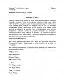 Historia Clínica congestión nasal, rinorrea y cefalea luego de exposición a lluvia