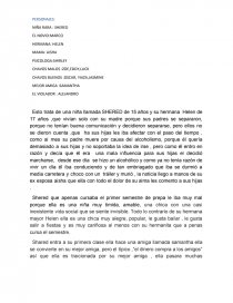 Esto trata de una niña llamada SHERED de 15 años y su hermana Helen de 17 año. Página 1