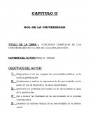 FUNCIONES COMPLEJAS DE LAS UNIVERSIDADES EN LA ERA DE LA GLOBALIZACIÓN.