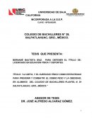 BERNABÉ BAUTISTA DÍAZ, PARA OBTENER EL TÍTULO DE: LICENCIADO EN EDUACION FÍSICA Y DEPORTES.