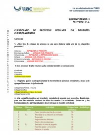 EL NUEVO CUESTIONARIO DE PROCESOS/ RESOLVER LOS SIGUIENTES CUESTIONAMIENTOS. Página 1